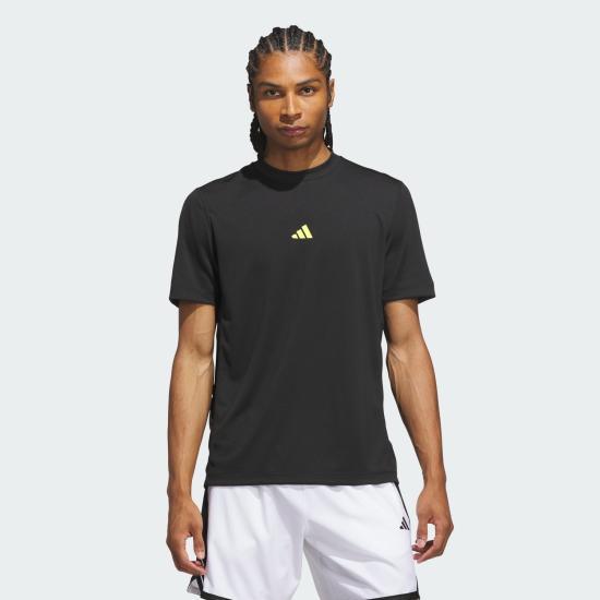 Adidas Men’s Short Sleeve T-Shirt KG4815 BLACK SOLAR LEMON DOM
