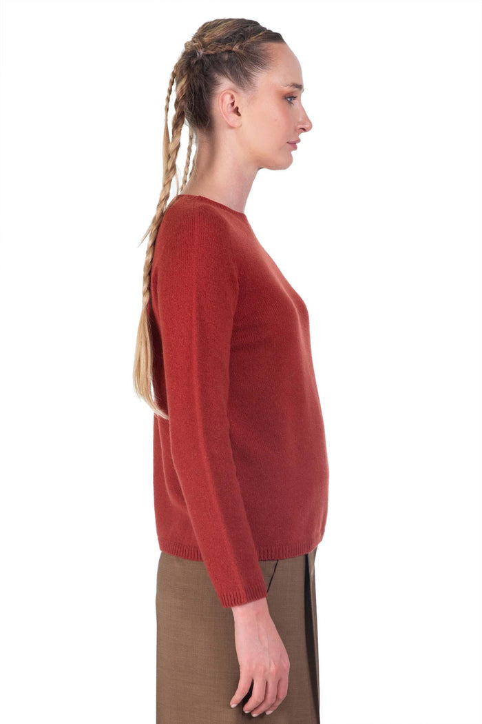 Max Mara cashmere crewneck sweater red women