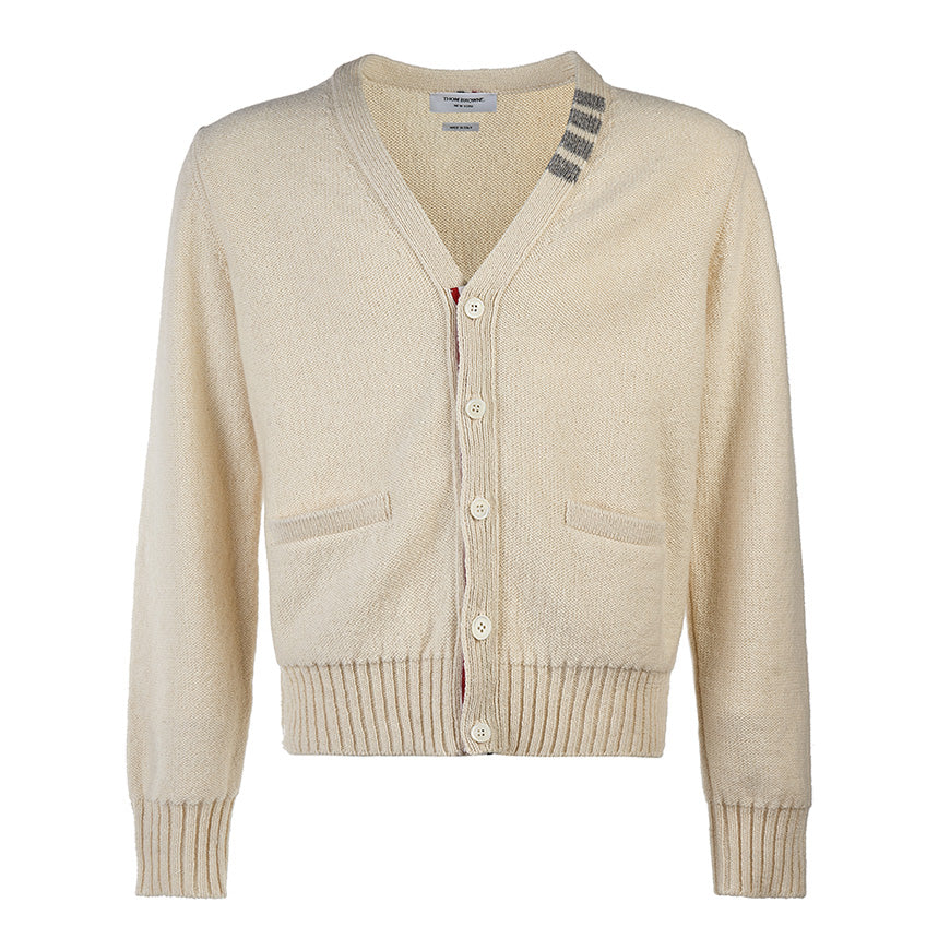 THOM BROWNE 4-Bar Stripe Wool Mohair Men's Cardigan MKC455A Y1032 100