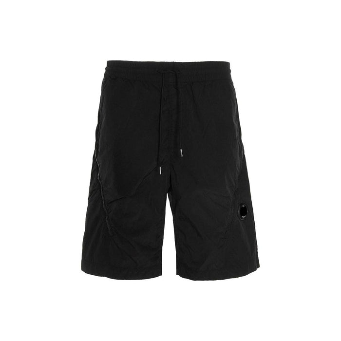 CP Company Black Lens Badge Cargo Shorts