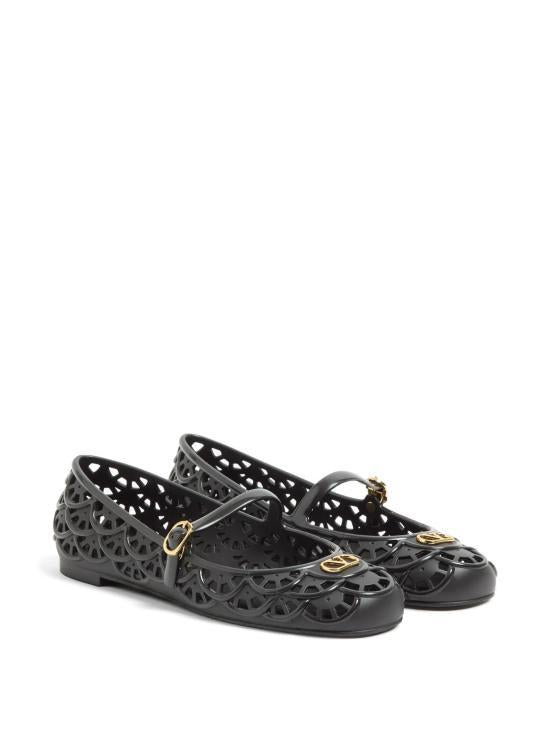 VALENTINO Garavani Black Leather Sandals