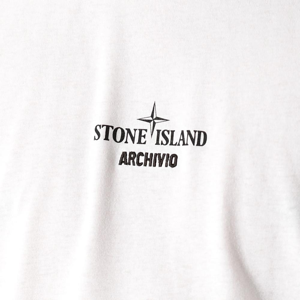 STONE ISLAND Archivio Project Logo Print Short Sleeve T-Shirt White