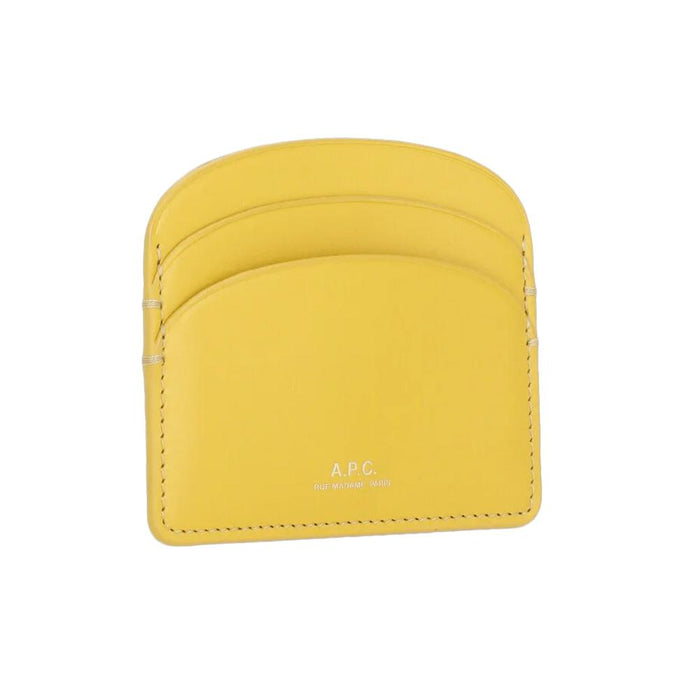 A.P.C. Demi-Lune Logo Half-Moon Leather Card Holder DAI