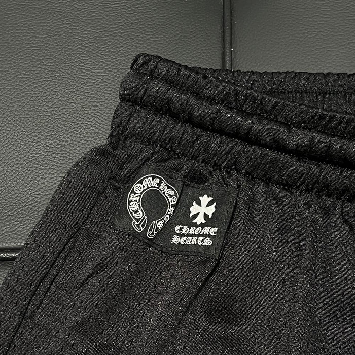 Chrome Hearts Black Stadium Jersey Mesh Shorts Unisex
