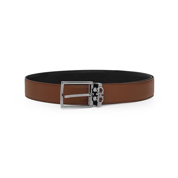 Ferragamo Black Leather Reversible Men's Belt FERRAGAMO 67 A037 0709528
