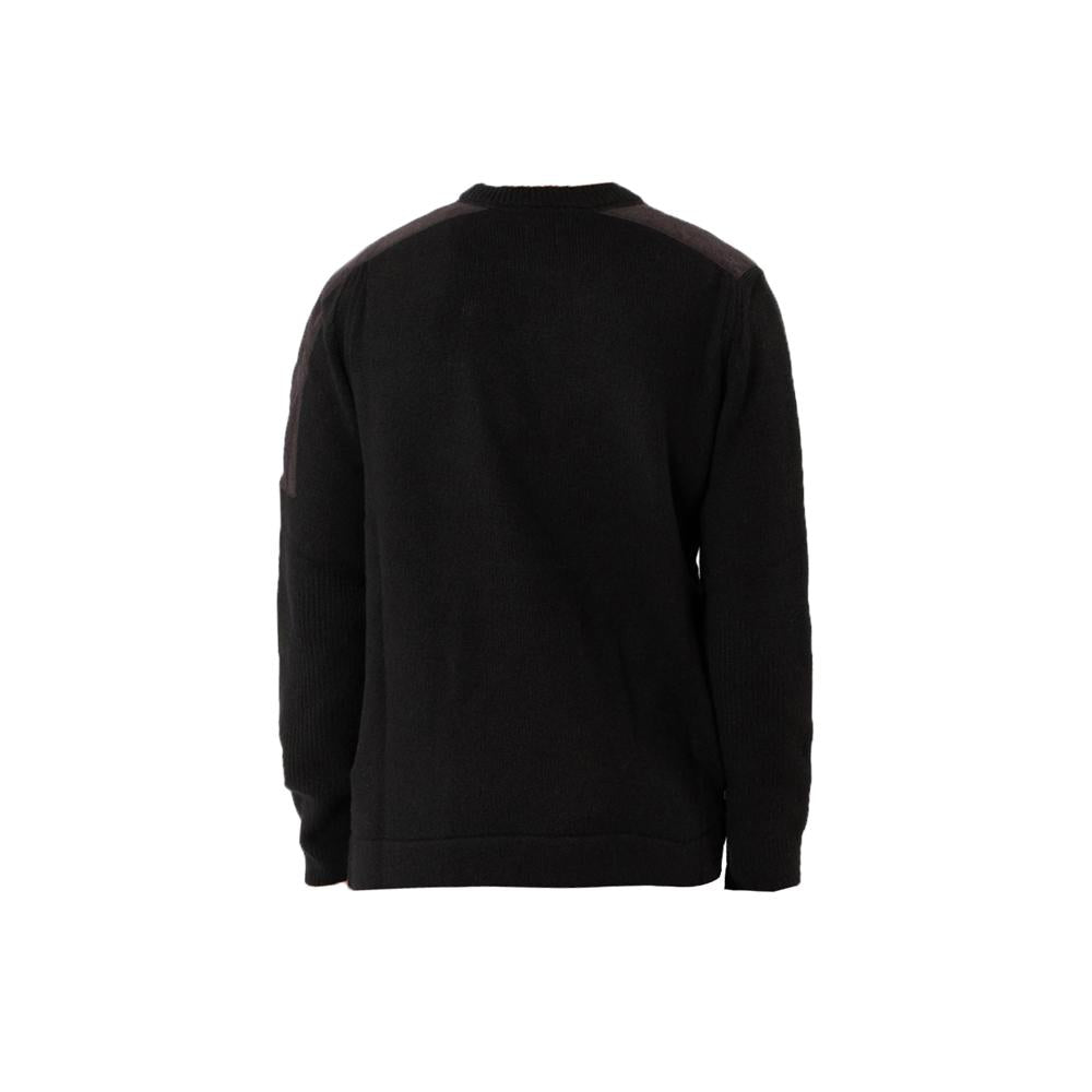 CP Company Lens Patch Crewneck Knit Sweater Black
