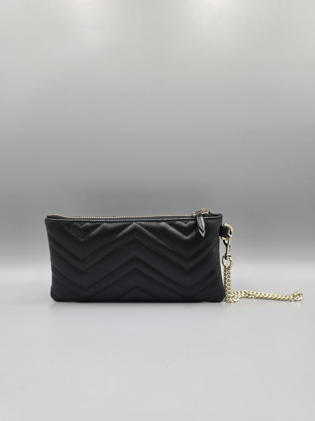 GUCCI GG Marmont Small Chain Clutch Pouch Black Crossbody Bag
