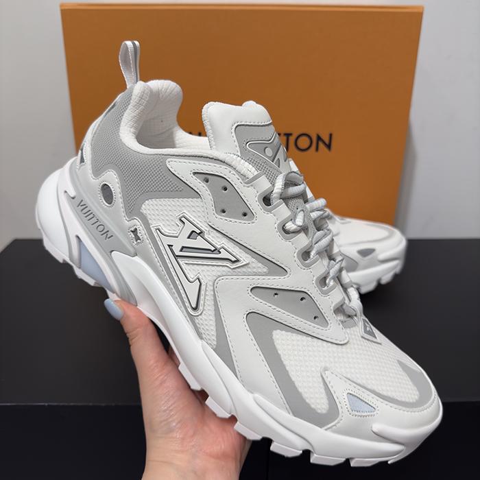 Louis Vuitton Men’s Runner Sneakers White Gray Low Top