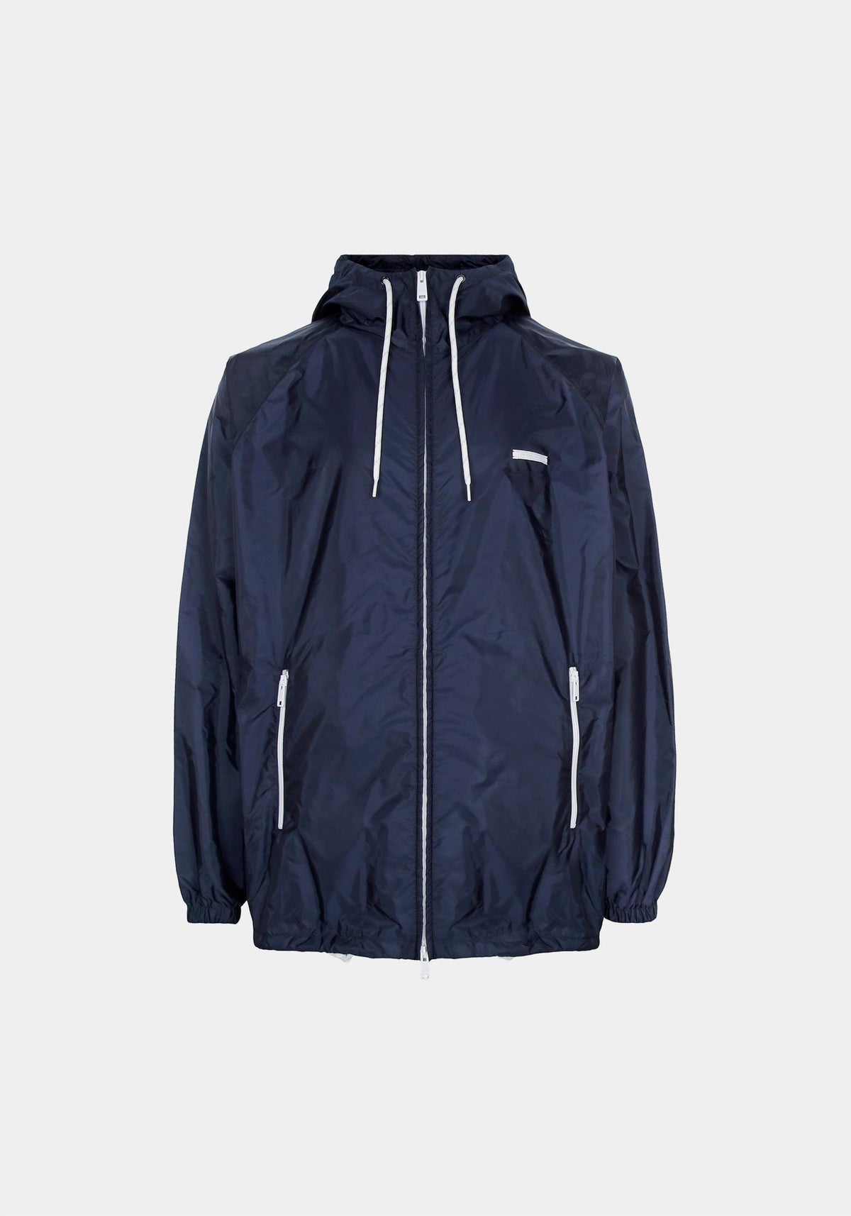 PRADA Blue Re-Nylon Hooded Windbreaker Jacket SGC903 1WQ9 F0ABB