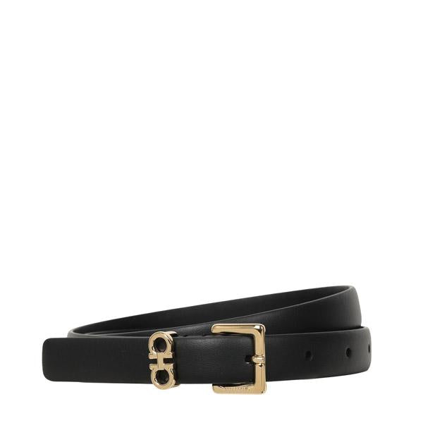 Ferragamo Black Fixed Gancini Belt 23 0413 0786298