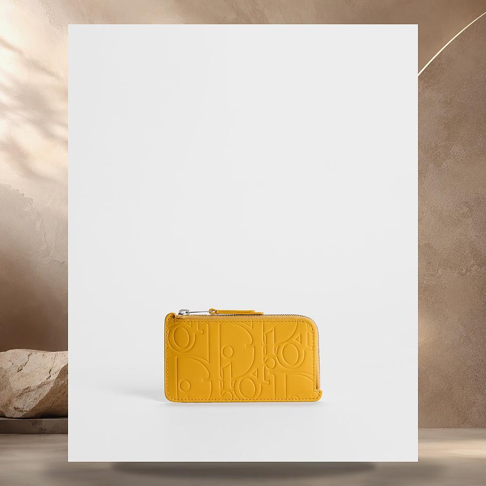 DIOR Smooth Leather Zipped Card Holder John Chantilly Dior Gravi 2ESBC343GVMH228