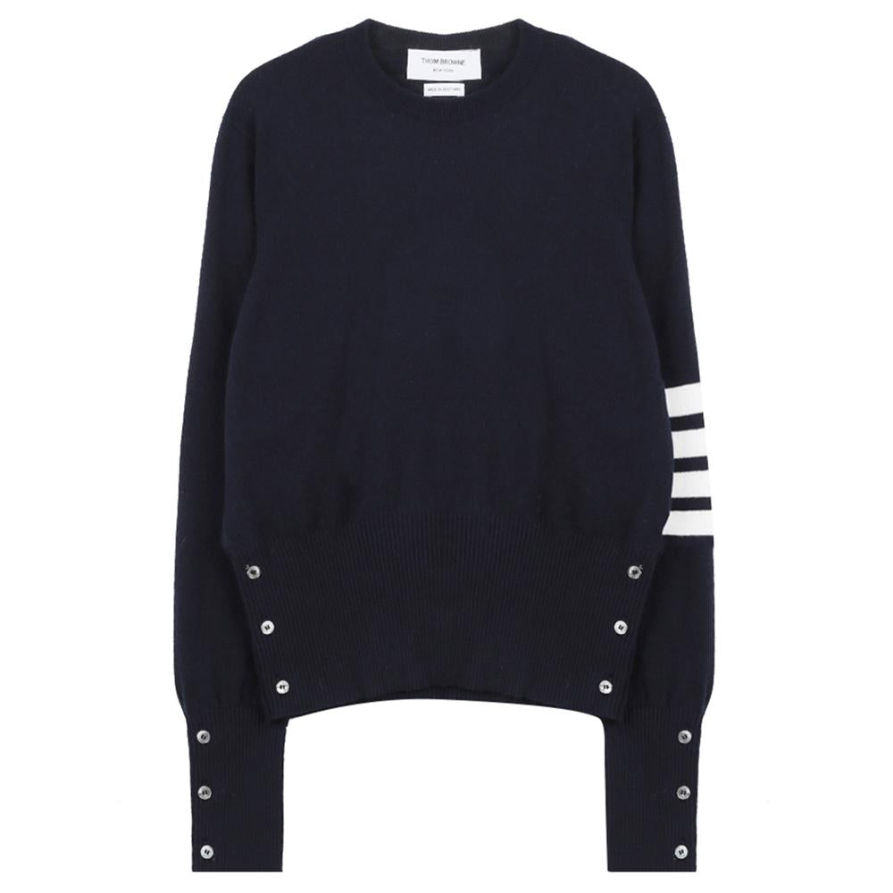 THOM BROWNE Cashmere Crewneck Sweater MKAS01A 00011 415