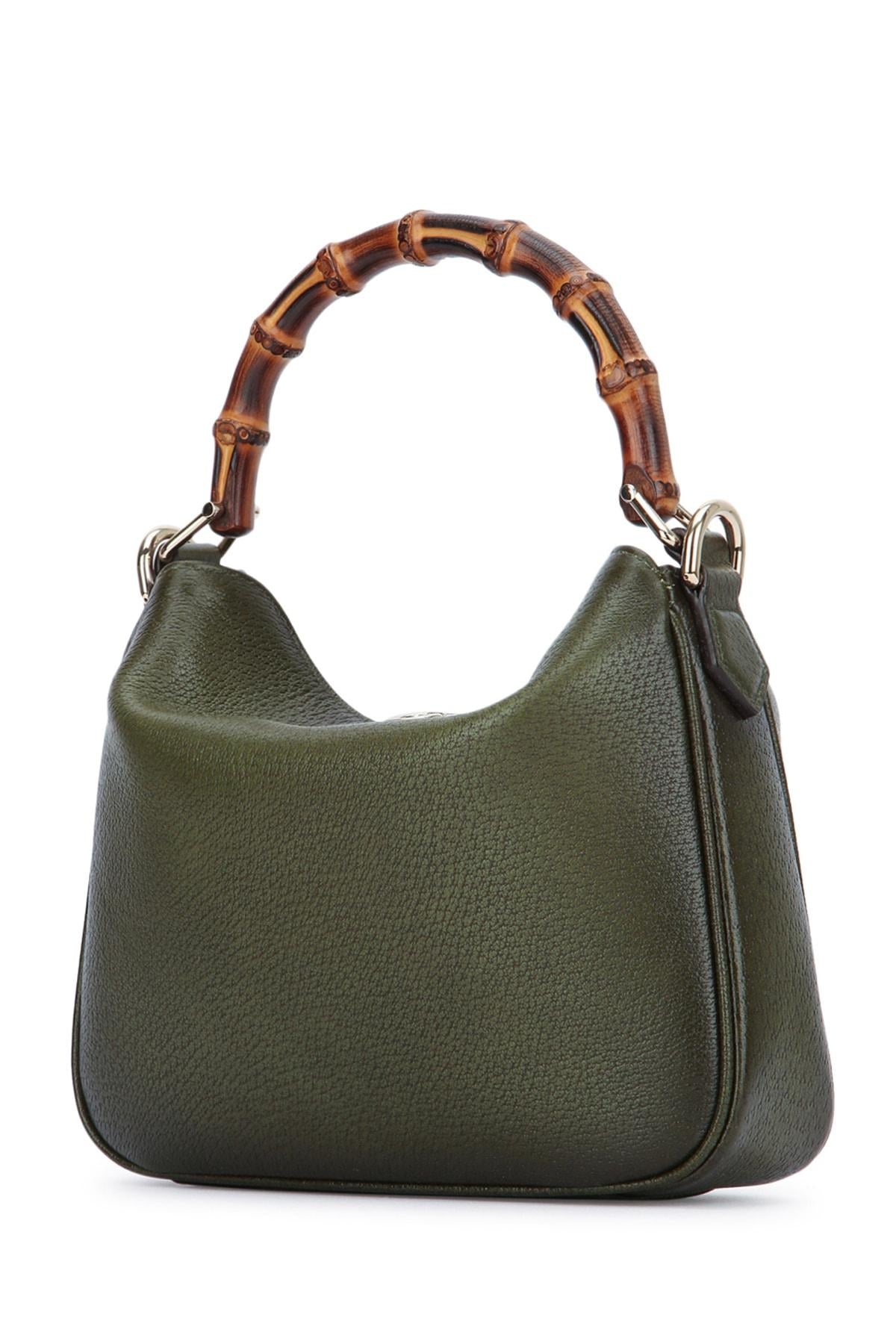 GUCCI Green Leather Shoulder Bag