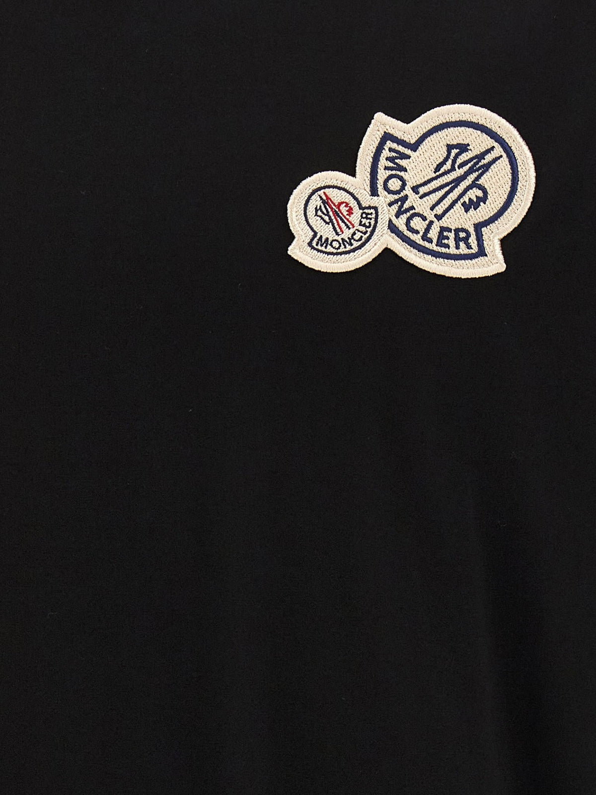 Moncler Black Cotton Short Sleeve T-Shirt for Men