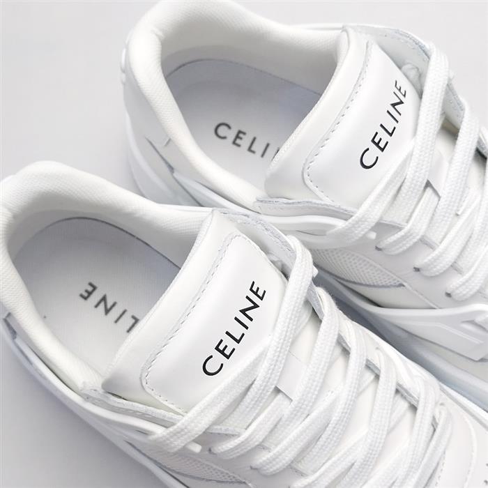 CELINE Trainer CT09 Low-Top Sneakers White Leather Men’s Shoes