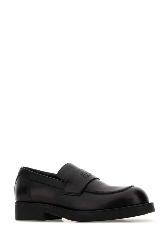 MM6 Black Leather Loafers S59WR0098 P7431 T8013