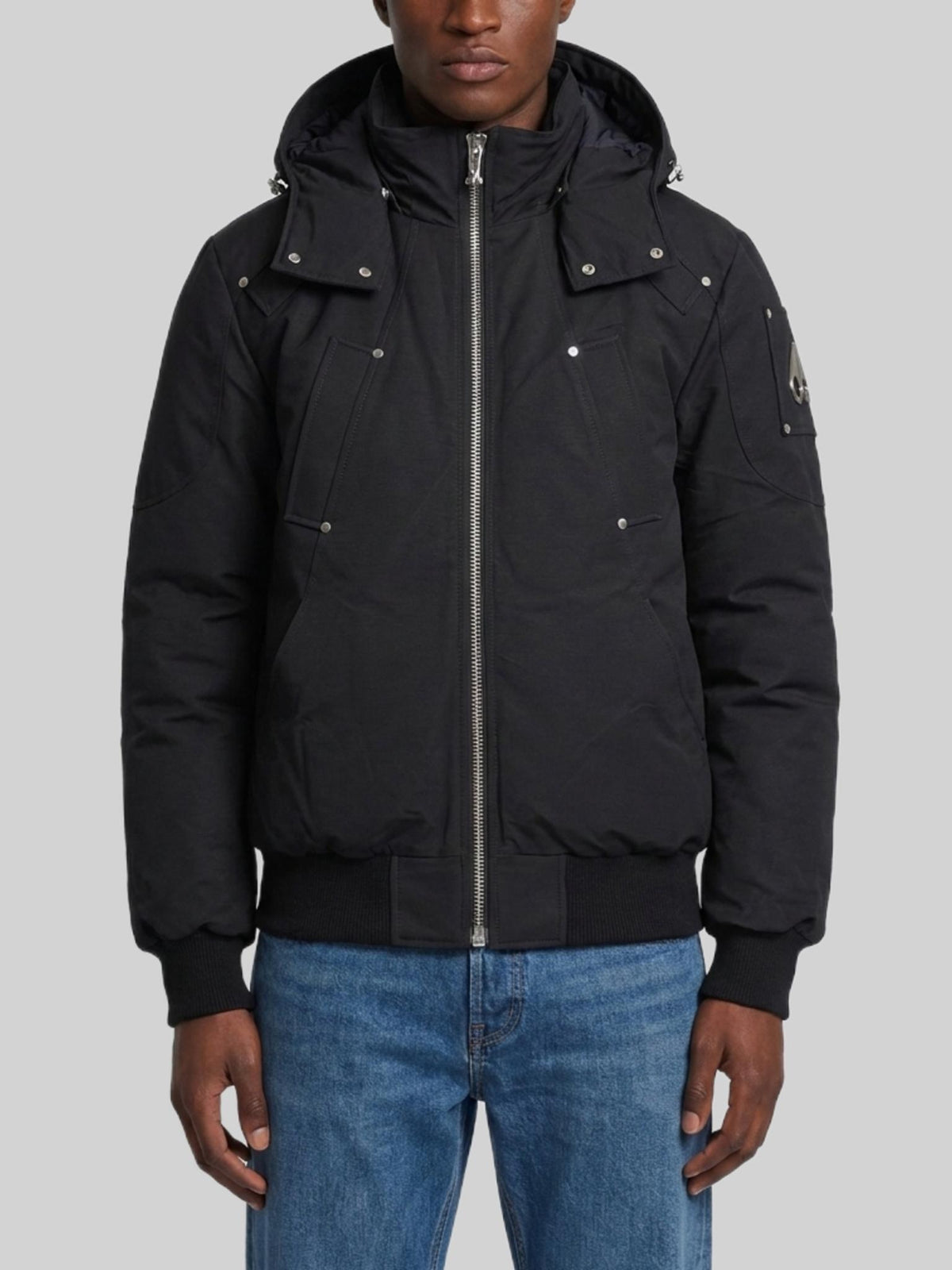 Moose Knuckles Black Down Puffer Jacket Men’s Outerwear