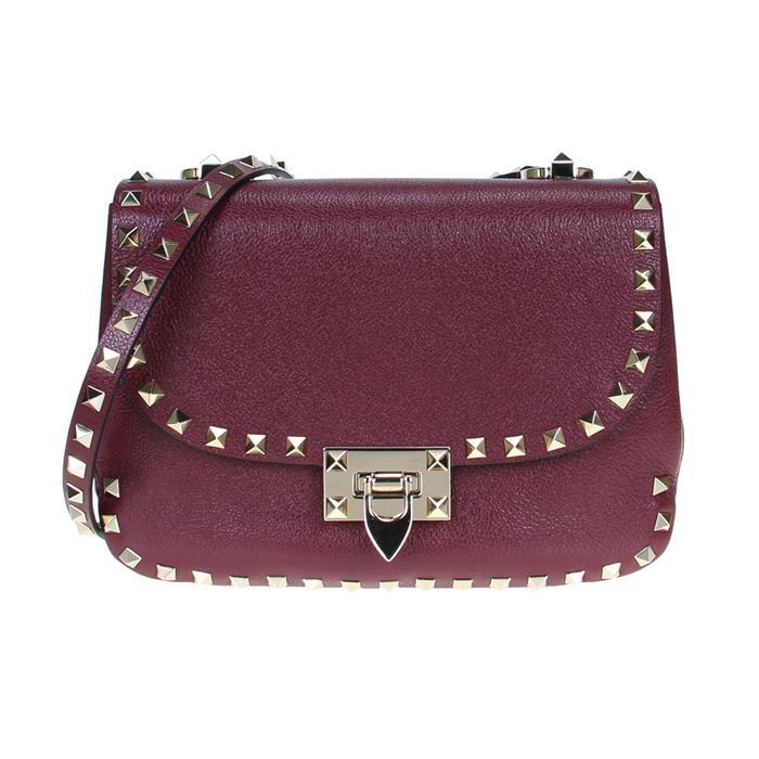 VALENTINO Rockstud Leather Crossbody Bag C52