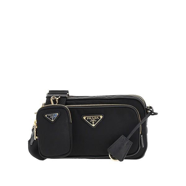 PRADA Leather Crossbody Bag Black