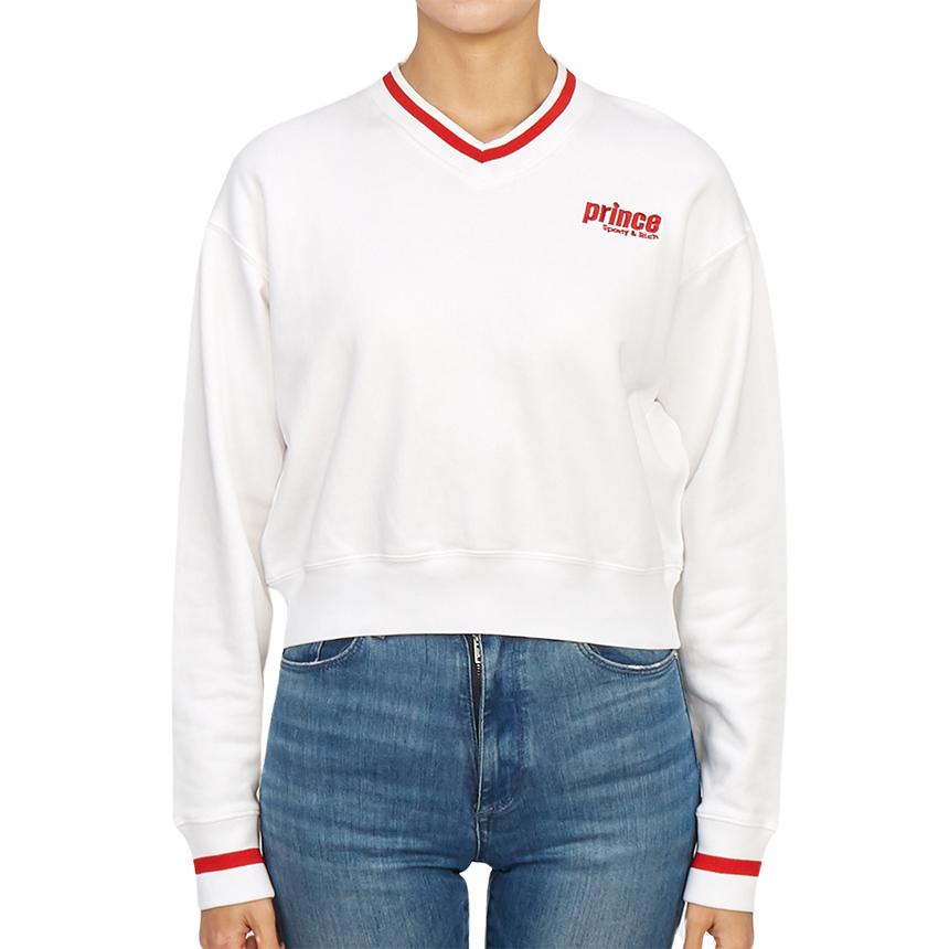 SPORTY&RICH Fleece-Lined Crewneck Sweatshirt White Unisex