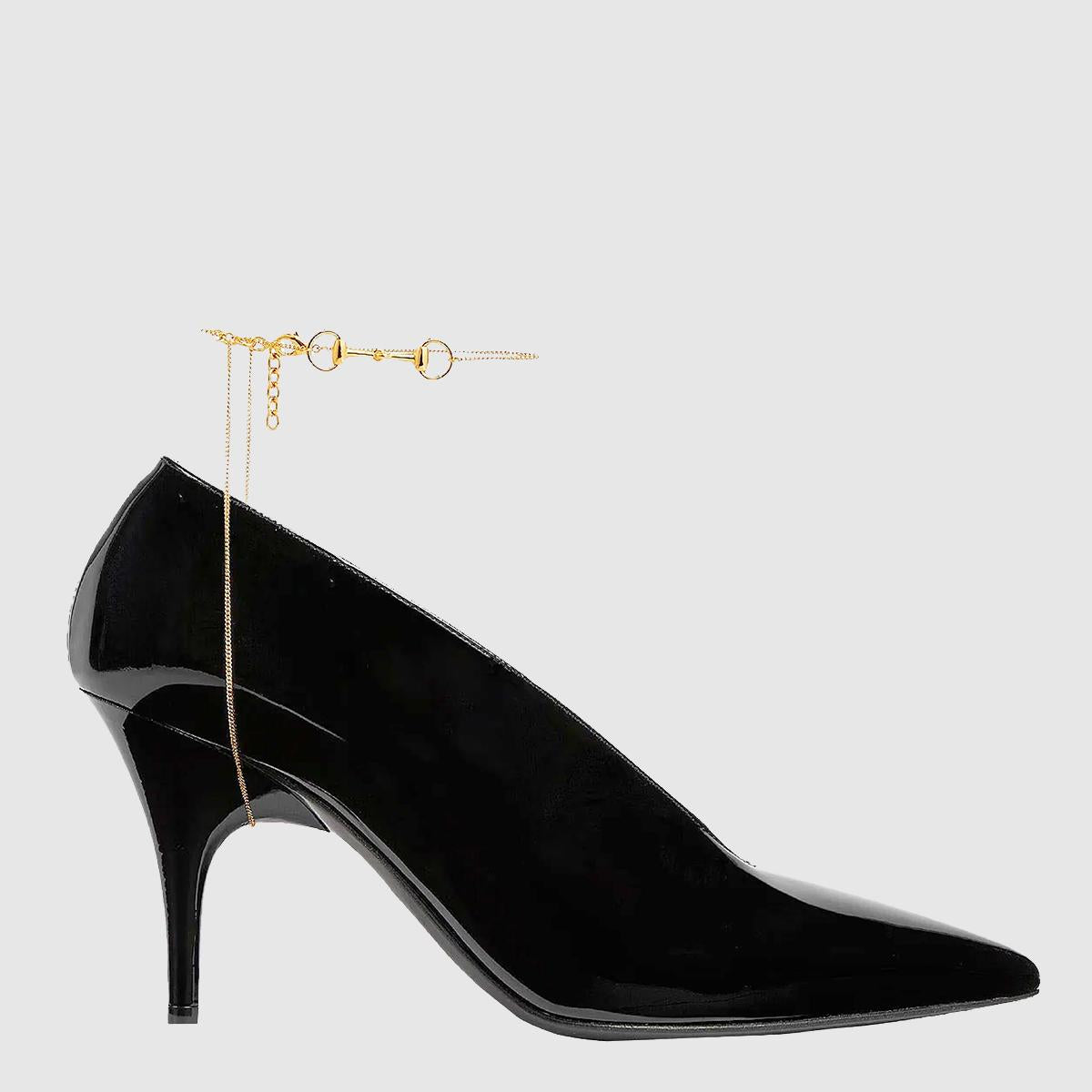 GUCCI Black Leather Mary Jane Pumps