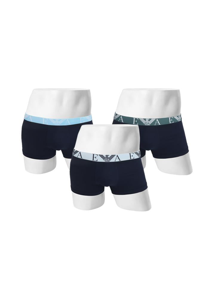 Emporio Armani Men’s 3-Pack Cotton Stretch Trunk Briefs Underwear