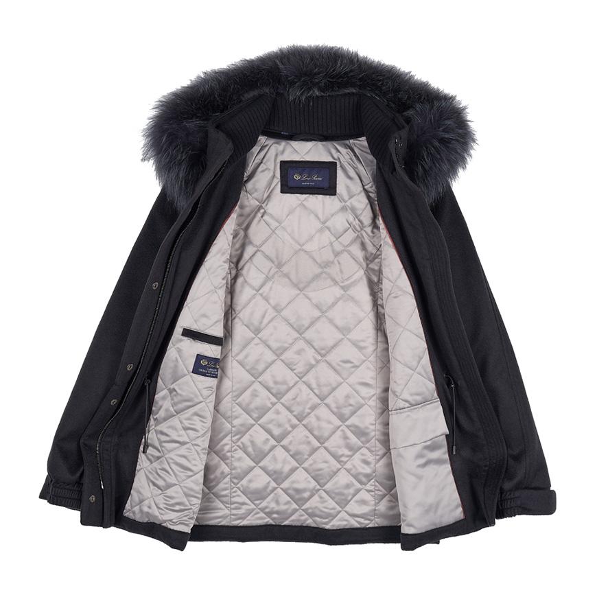 Loro Piana Women’s Icery Short Jacket Black Wool Blend