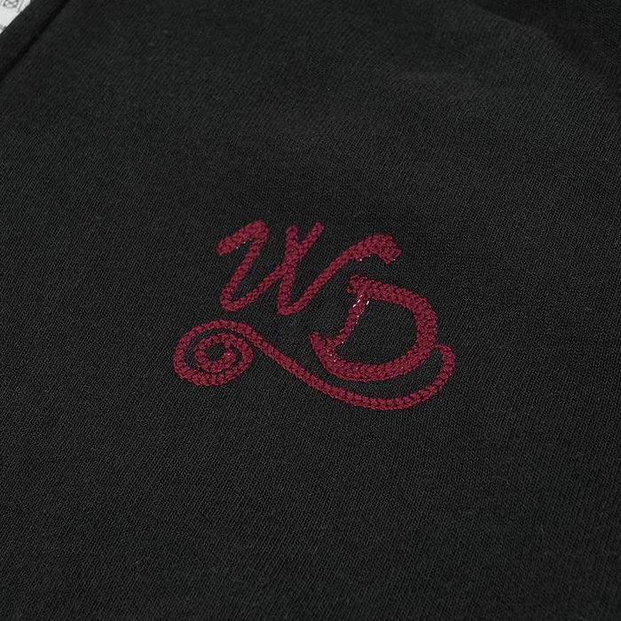 Wild Donkey Unisex Chain Logo Zip Hoodie Black