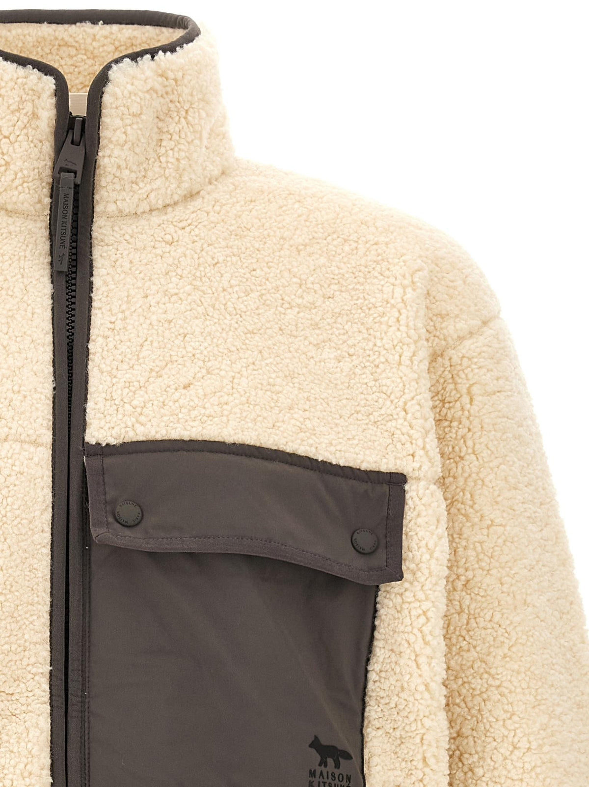 Maison Kitsune Fleece Zip Jacket Men’s Black