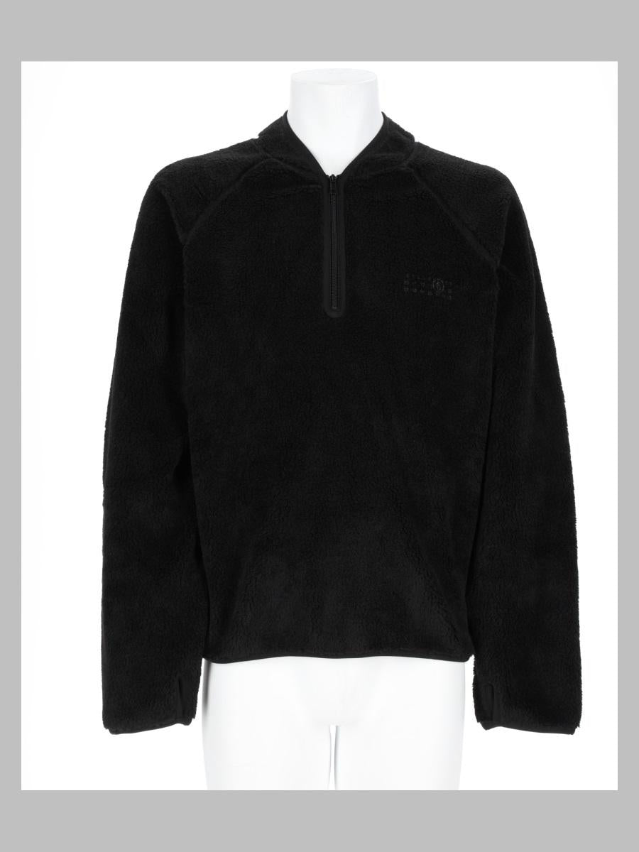Maison Margiela Black Cotton Crewneck Sweatshirt for Men