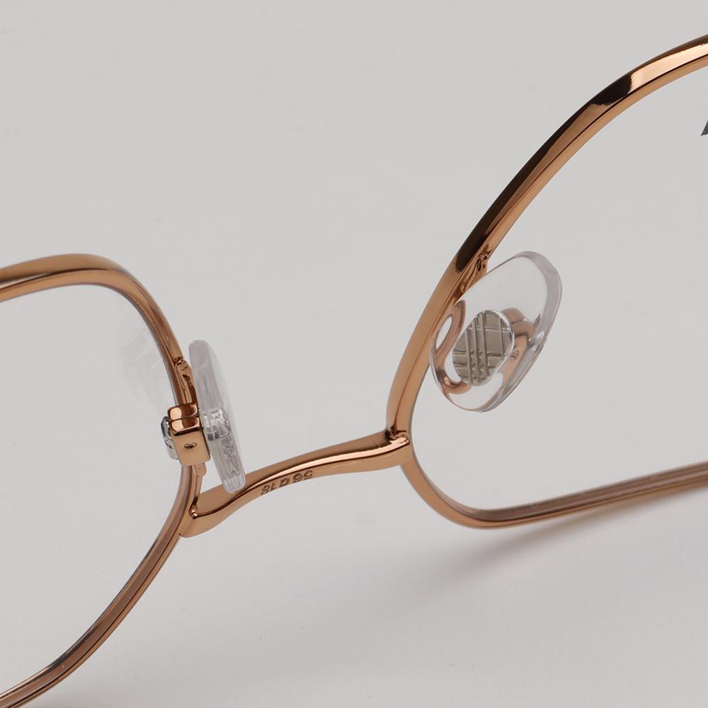 BURBERRY Gold-Tone Lightweight Geometric Frame Eyeglasses Unisex BE1381 1337