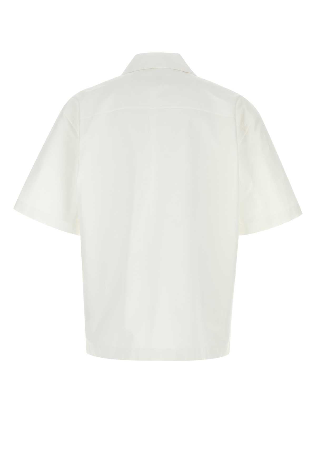 Bottega Veneta Cotton Short Sleeve Shirt Men White