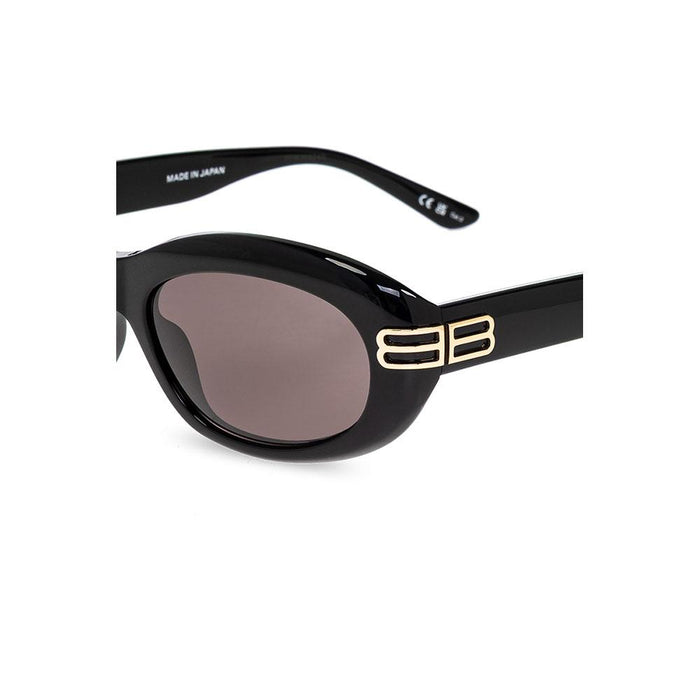 BALENCIAGA Casino Round Sunglasses Black Acetate