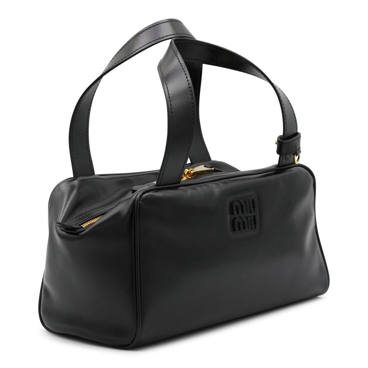 Miu Miu Black Leather Tote Bag