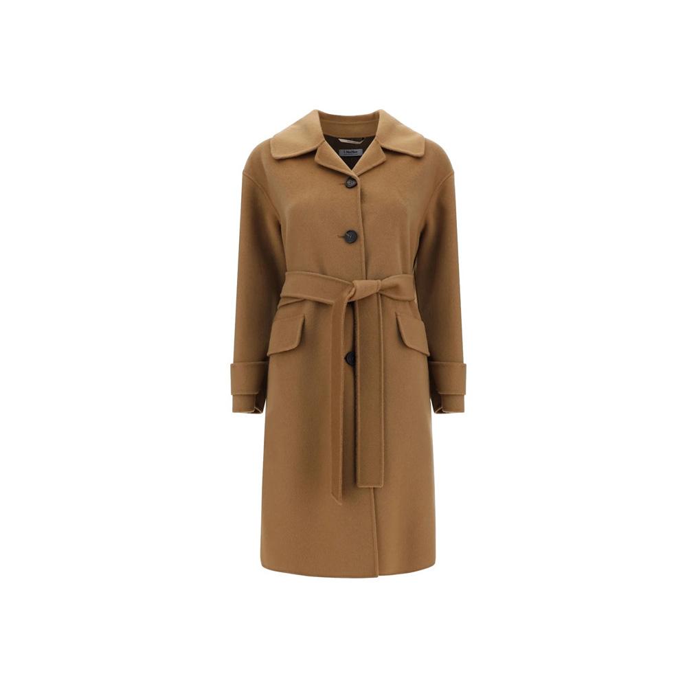 Max Mara CARLA Belted Wool Coat Camel 2429016053 001