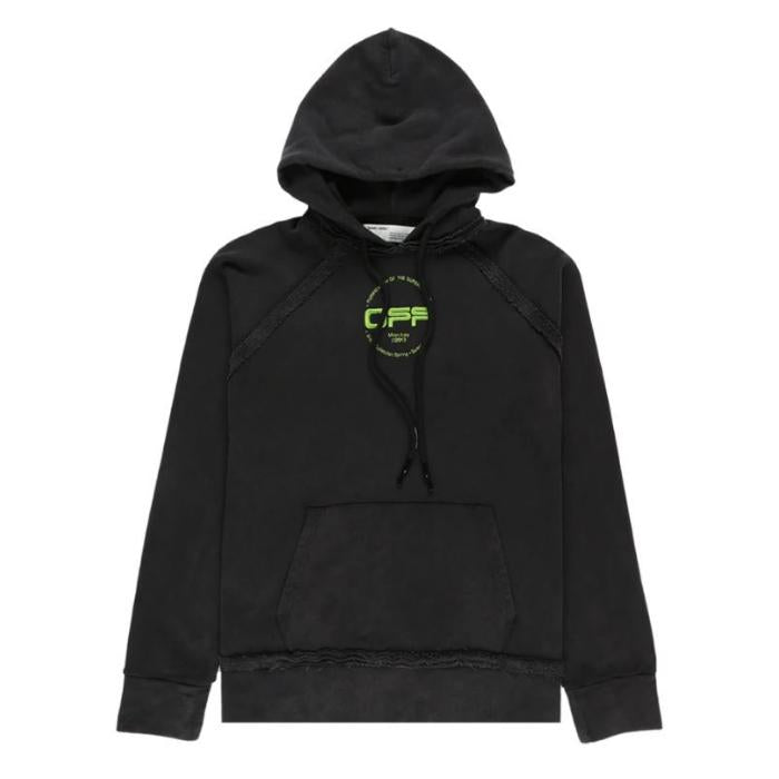 OFF WHITE Hand Logo Print Hoodie Women’s White/Black Sweatshirt