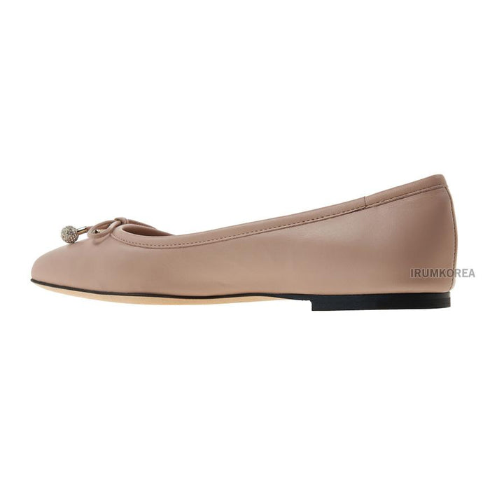 Jimmy Choo ELME FLAT Leather Macaron Pink Ballet Flats