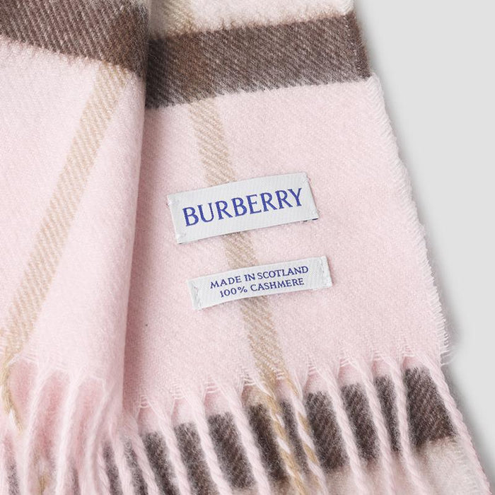 BURBERRY Giant Check Cashmere Scarf Pink 8113947