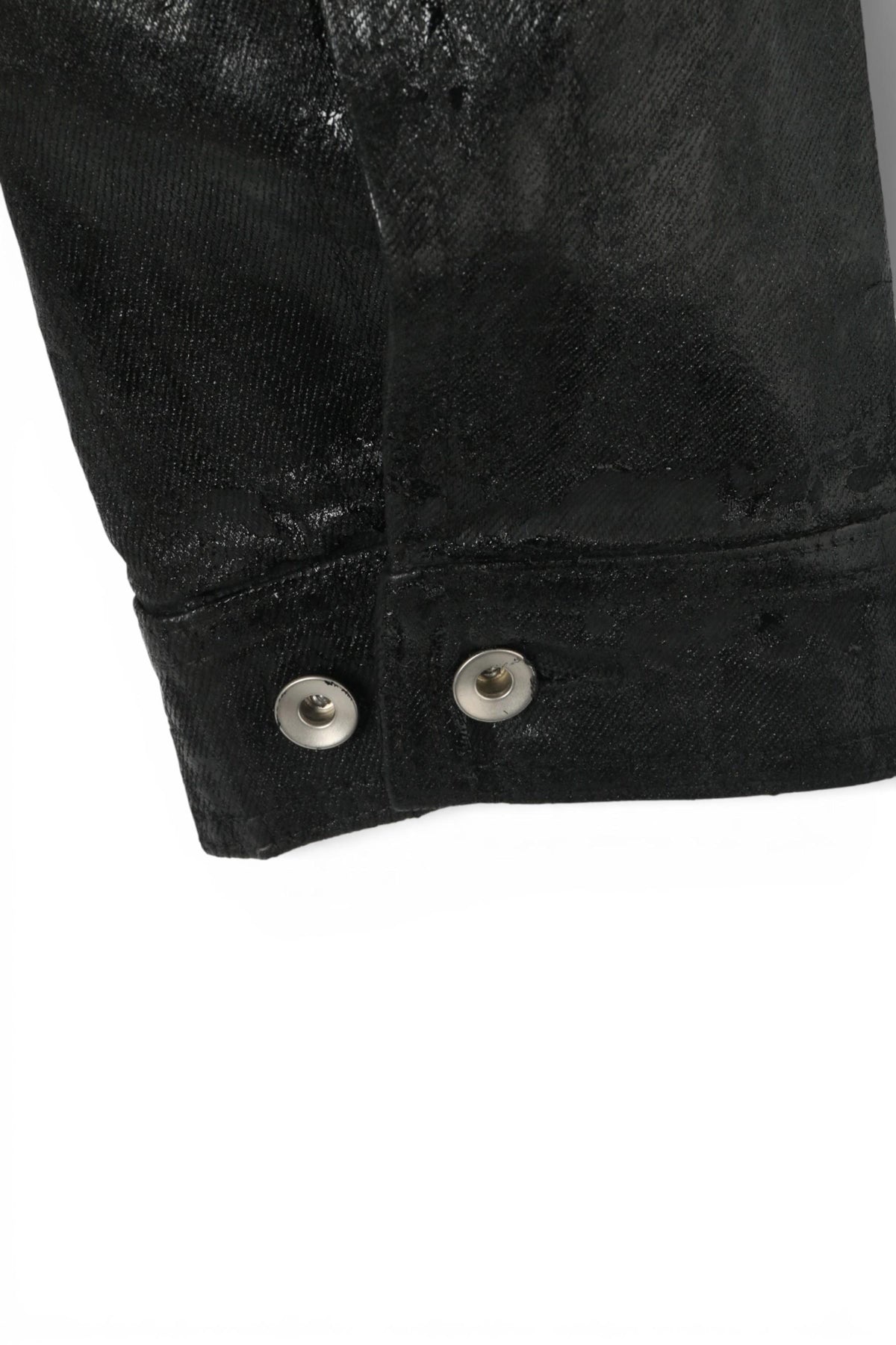 Rick Owens DRKSHDW Mega Crust Black Denim Slim Trucker Jacket DU02D2751 BMC 09