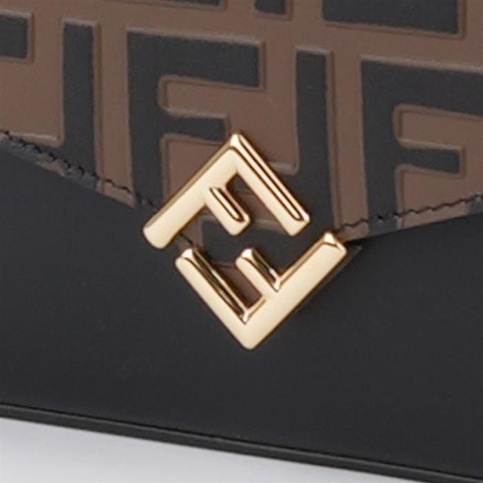 FENDI Women's Diamond FF Wallet on Chain Crossbody Bag