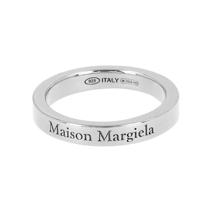 Maison Margiela Engraved Logo 3mm Silver Ring SM1UQ0122 P8865 202