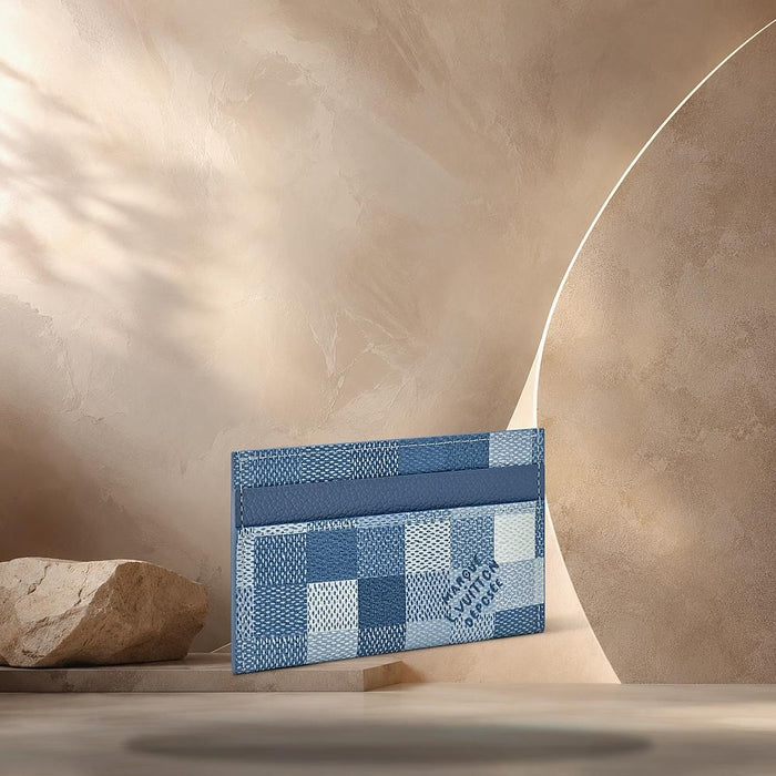 Louis Vuitton Indigo Blue Double Card Holder Card Wallet