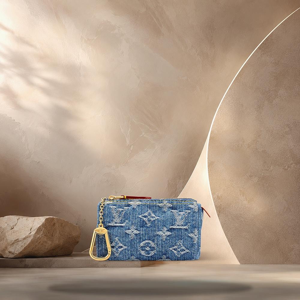 Louis Vuitton Blue Denim Trusse Speedy Keyring M27604