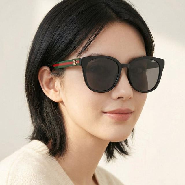 GUCCI Black Acetate Asian Fit Unisex Sunglasses