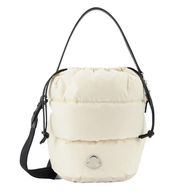 Moncler Karak Bucket Shoulder Bag Ivory Leather