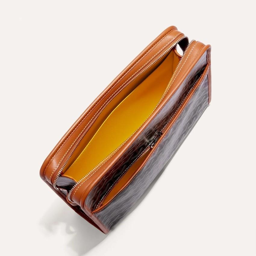 GOYARD Brown Black Tan JOUVENCE GM Women's Clutch Bag