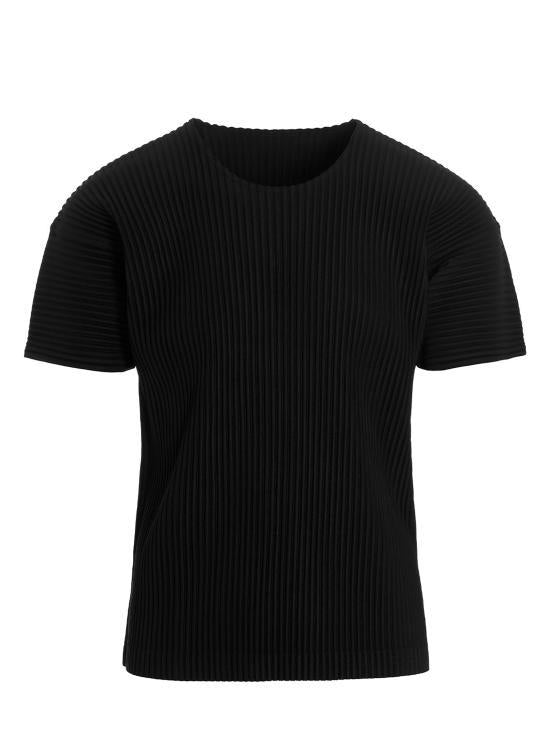 Issey Miyake Homme Plissé Black Short Sleeve T-Shirt HP57JK52015