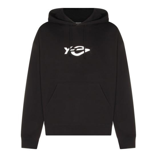 Y-3 Black Hooded Sweatshirt for Women
