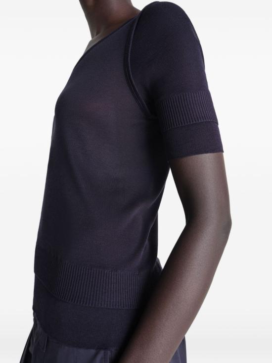 Lemaire Short Sleeve T-Shirt Black Cotton TS0025 LK1017980
