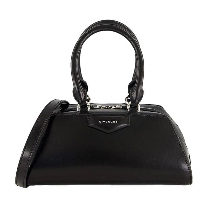 GIVENCHY Antigona East-West Mini Leather Tote Shoulder Bag Black
